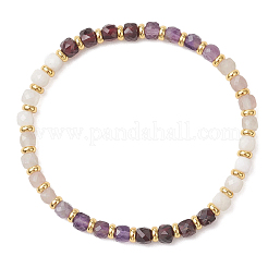 Эластичные браслеты из натурального розового кварца&nbsp;BJEW-JB13485-01