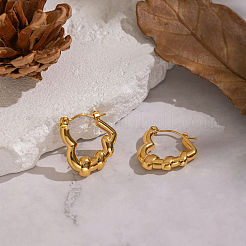 Серьги-кольца Twist with Heart из нержавеющей стали 304.&nbsp;ST5179