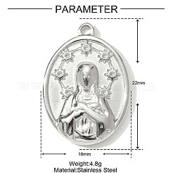 Подвески из нержавеющей стали 304&nbsp;STAS-OY001-20P