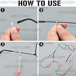 1шт полимерная глина со сплавом и кристаллами шейный ремешок для очков&nbsp;AJEW-CN0005-04B