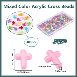 300 шт. Непрозрачные акриловые бусины&nbsp;SACR-SP0001-03