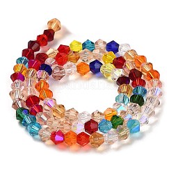 Прозрачные стеклянные бусины гальваническим пряди&nbsp;LS-GLAA-F029-3mm-D29