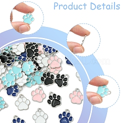 50шт 5 цвета сплава эмалевые подвески&nbsp;ENAM-FS0002-29