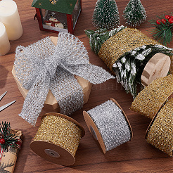 5 ярд эластичной блестящей сетчатой ленты&nbsp;DIY-WH0470-85B