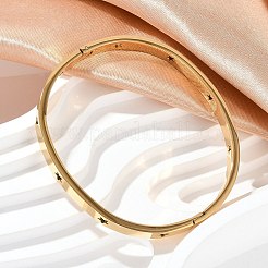 Шарнирные браслеты из нержавеющей стали 304 с полой звездой&nbsp;BJEW-L610-20G