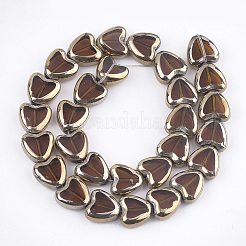 Стеклянные бусины с гальваническим покрытием &nbsp;X-EGLA-S188-09D