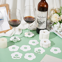 Бумажные подвески для бокалов для вина&nbsp;AJEW-WH0009-60B-01