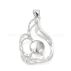 Подвеска из латуни с платиновым покрытием в форме кабошона&nbsp;LS-KK-Q776-01P-06