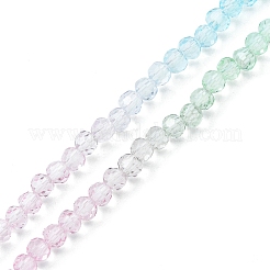 2 нить прозрачных стеклянных бусин&nbsp;GLAA-YW0001-54