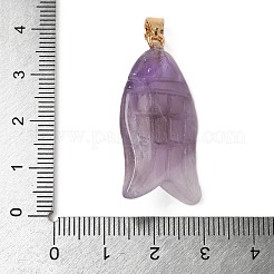 Резные подвески из натурального аметиста и синтетической бирюзы&nbsp;G-Z084-01G-08