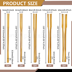 5шт латунный дырокол для керамической глины&nbsp;AJEW-FG0005-10