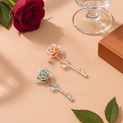 4 шт. 2-х цветные латунные серьги-манжеты&nbsp;EJEW-HY0001-52