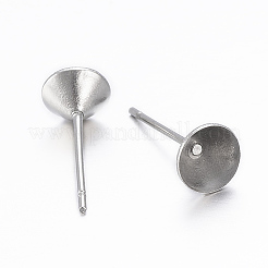 Серьги-гвоздики из нержавеющей стали 304&nbsp;LS-STAS-H403-02P-B