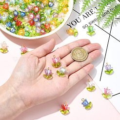 90шт 9-х цветные акриловые подвески лэмпворк&nbsp;PALLOY-CJ00048