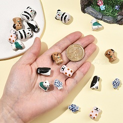 6шт 6 стиля фарфоровые бусины ручной работы&nbsp;PORC-YW0001-70