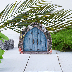 Деревянная скульптура сказочной двери&nbsp;DIY-WH0430-364