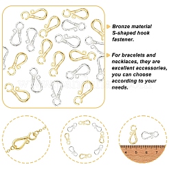 20 шт. 2-х цветные латунные застежки-крючки&nbsp;KK-YW0004-17