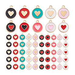 60шт 10 стиля сплава эмалевые подвески&nbsp;ENAM-PH0002-84