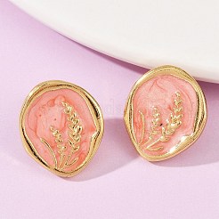 Овальные серьги-гвоздики из нержавеющей стали 304&nbsp;STAS-D368-02G