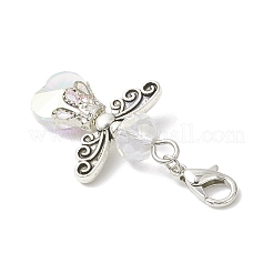 Стеклянные подвески в форме сердца ангела&nbsp;HJEW-JM03592