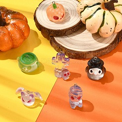 6 шт. 6 подвески из прозрачной смолы на Хэллоуин&nbsp;CRES-YW0002-61