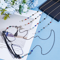 3 шт. 3-цветный ремешок из сплава со стразами для очков&nbsp;AJEW-CY0002-17