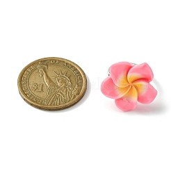 Кольцо на палец из смолы с цветком плюмерии RJEW-JR00640