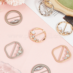 6 шт. 6 стиля пряжек из сплава со стразами&nbsp;AJEW-GF0011-34