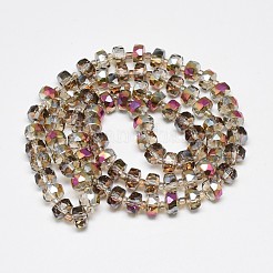 Стеклянные бусины с гальваническим покрытием &nbsp;EGLA-Q083-10mm-D04