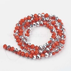 Гальванические непрозрачные стеклянные бусины&nbsp;EGLA-A034-P4mm-M12