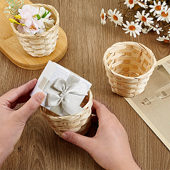 16 шт. мини-бамбуковая корзина&nbsp;AJEW-PH0007-61A