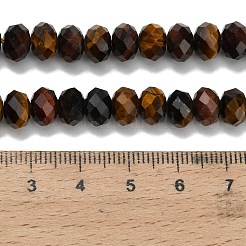 Трехцветные нити бусин из натурального тигрового глаза&nbsp;G-Z111-A02-02