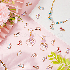 50шт 5 цвета сплава эмалевые подвески&nbsp;ENAM-SC0007-25