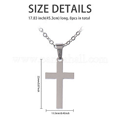 8 шт. подвески из нержавеющей стали ожерелья&nbsp;NJEW-CA0001-19P