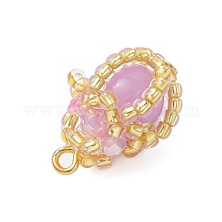 Светящиеся подвески-капли из стеклянных бусин ручной работы&nbsp;PALLOY-MZ00962-01