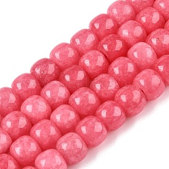 Окрашенные природные белый нефрит бисер пряди&nbsp;G-T138-S16