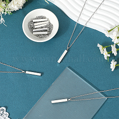 12 комплект 201 прямоугольных кулонов из нержавеющей стали&nbsp;NJEW-SC0001-59