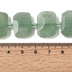 Естественный зеленый авантюрин бисер нитей&nbsp;G-P434-25