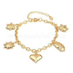 Браслеты с подвесками из нержавеющей стали 304&nbsp;BJEW-D359-06G