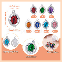 28шт 7 цвета платиновые подвески из сплава с эмалью&nbsp;ENAM-TA0002-30