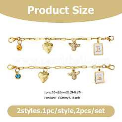 2 шт. латунные цепи для ремней для обуви&nbsp;HJEW-HS00077