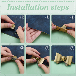 4 цветной бант из цинкового сплава с застежкой-замком для сумок&nbsp;FIND-PH0026-64