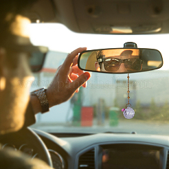 Сглаз и прозрачная каплевидная стеклянная подвеска для автомобиля&nbsp;HJEW-AB00164