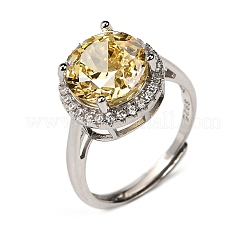 Регулируемые 925 серебряные манжеты с микропаве из кубического циркония для женщин RJEW-F183-01B-02