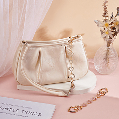 2 шт. 2 цвета сплава страз сердце звено цепи сумка удлинитель цепи&nbsp;AJEW-UN0002-66