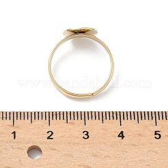 Регулируемая латунные сеттинги площадку кольцо&nbsp;KK-K414-10A-G