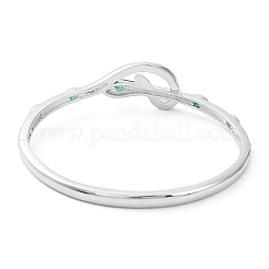 Браслет на шарнире в виде змеи с кубическим цирконием и эмалью&nbsp;BJEW-G673-03P