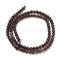 Натуральный лепидолит / пурпурный слюдяный камень бисер пряди&nbsp;G-H335-B03-4mm-A