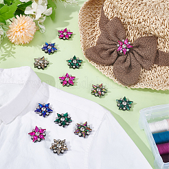 20 шт. 5-х цветные стеклянные стразы в форме звезды&nbsp;DIY-WR0004-89