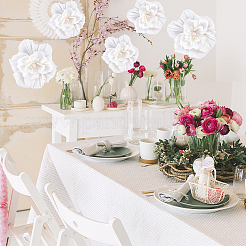 5 шт. искусственные цветы из гофрированной бумаги&nbsp;DIY-WH20007-272A